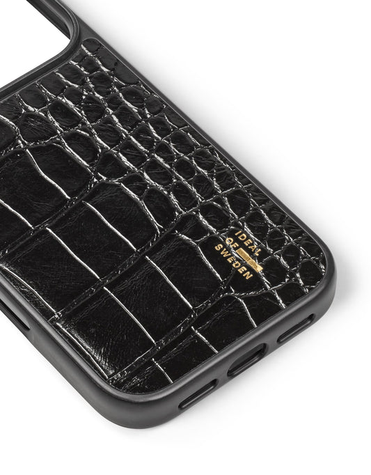 Ideal of Sweden MagSafe Veganlederhülle iPhone 17 Pro - Schwarz Kroko