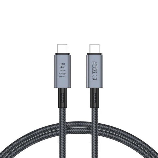 Tech-Protect Ultra Boost USB-C auf USB-C Kabel USB 4.0 40Gbps. 240W PD 1m Space Gray
