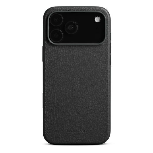 Woolnut Leder Case für iPhone 17 Pro Max - Schwarz