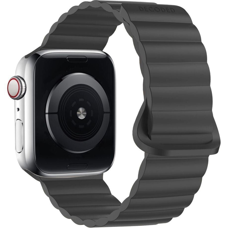 Decoded Silikon-Armband Schwarz 38/40/41/(42mm neu) mit Magnetverschluss