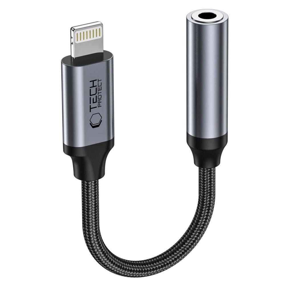 Tech-Protect UltraBoost Lightning auf 3,5mm Klinkenadapter - Schwarz