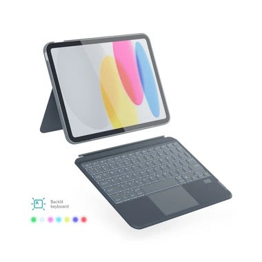 Epico Backlit Keyboard Case for iPad 10,9″ (2022) – german/grey