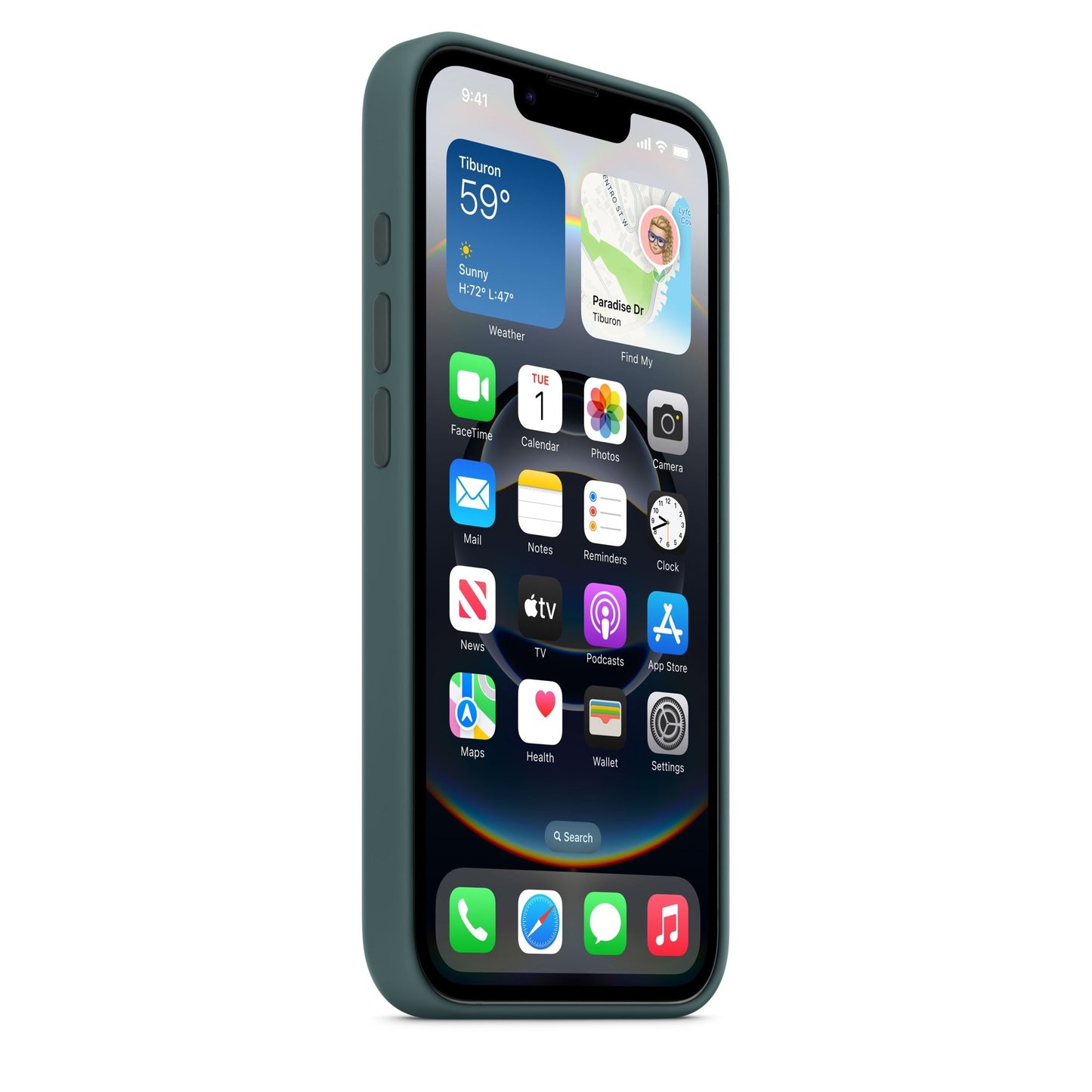 Apple iPhone 16e Silikon Case, seegrün