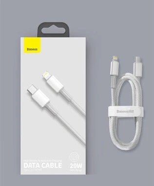 Baseus USB-C auf Lightning 1m PD Kabel 20W USB 2.0 Weiß