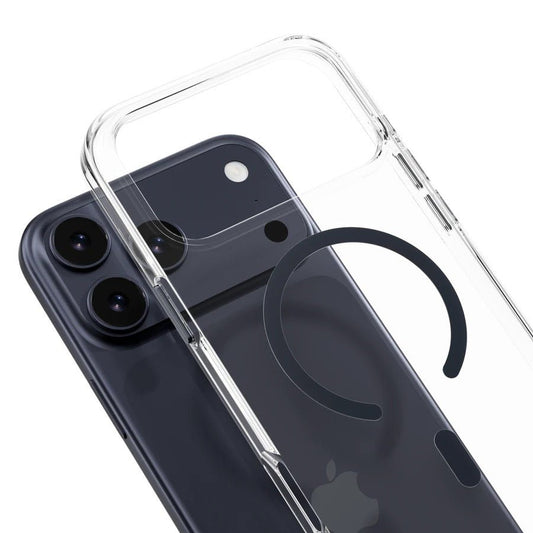 MagEasy iPhone 17 Pro Max MagSafe Clear Case - schwarzer Magsafe-Ring