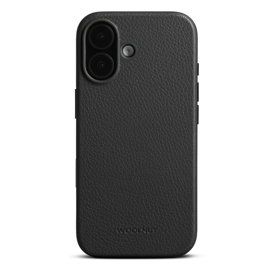 Woolnut Leder Case für iPhone 17 - Schwarz