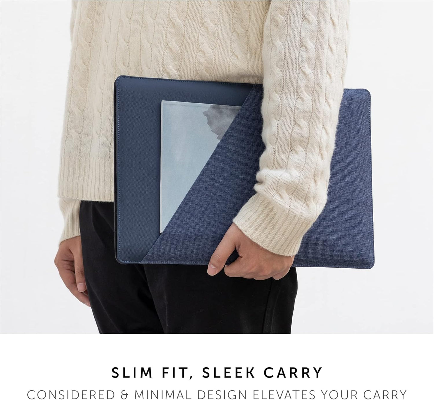 Native Union Stow Slim Sleeve mit Magnetverschluss, 13 Zoll MacBook, indigoblau
