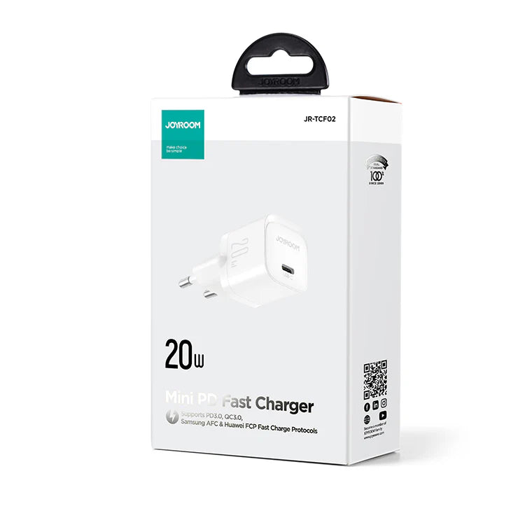 Joyroom USB C 20W PD mini charger - weiß