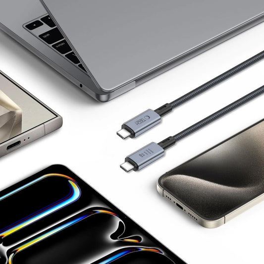 Tech-Protect Ultra Boost USB-C auf USB-C Kabel USB 4.0 40Gbps. 240W PD 1m Space Gray