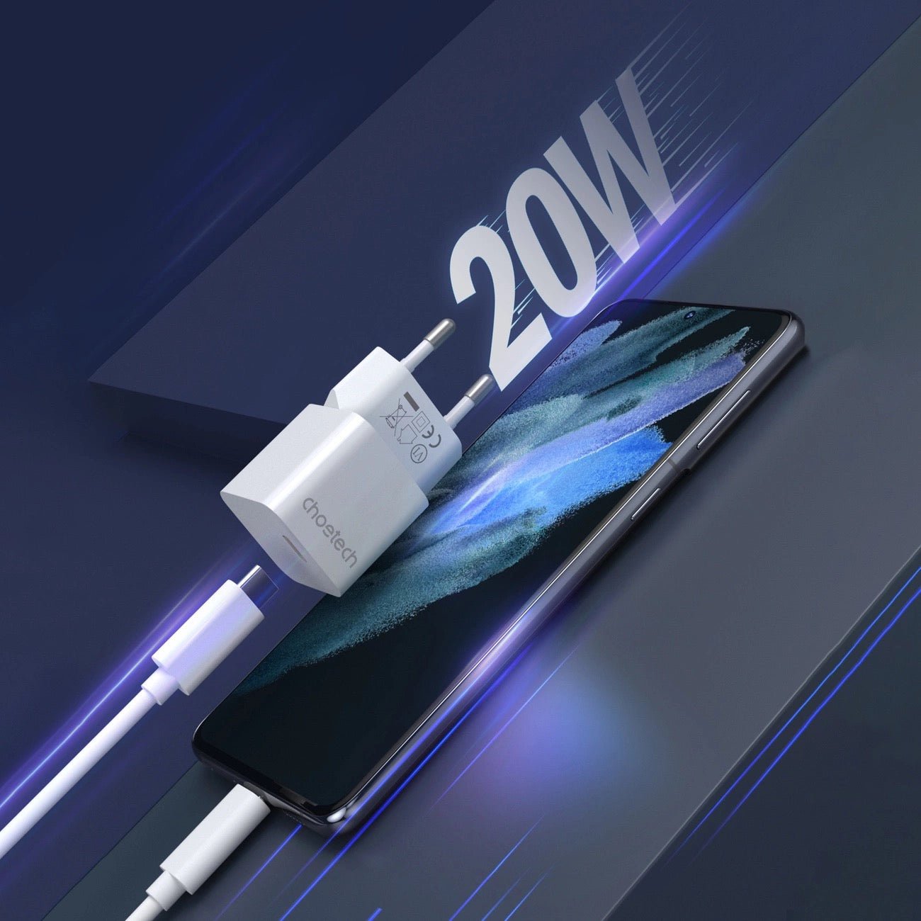 Choetech USB C 20W PD mini charger - weiß