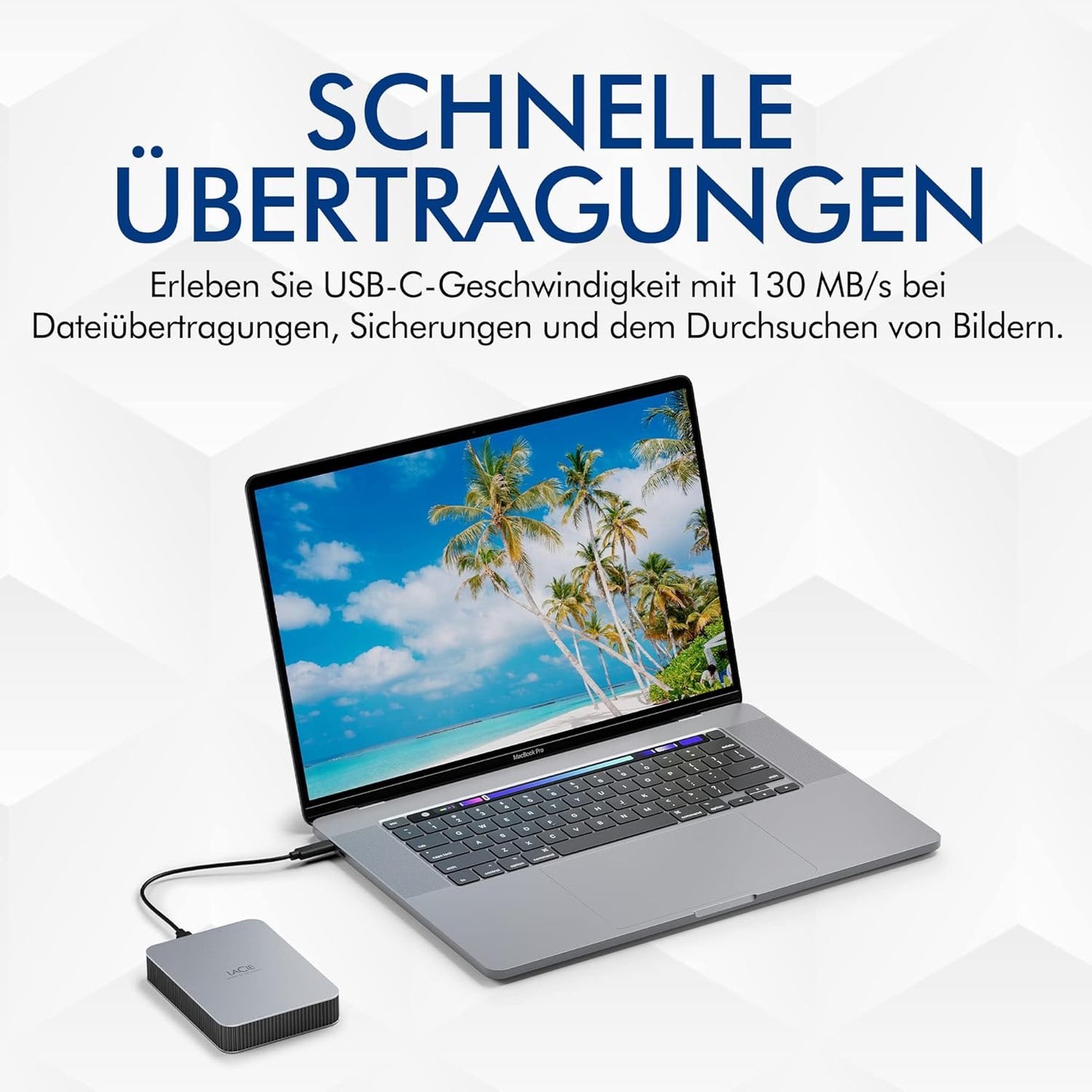 LaCie Mobile Drive V2, 5TB, Moon Silver