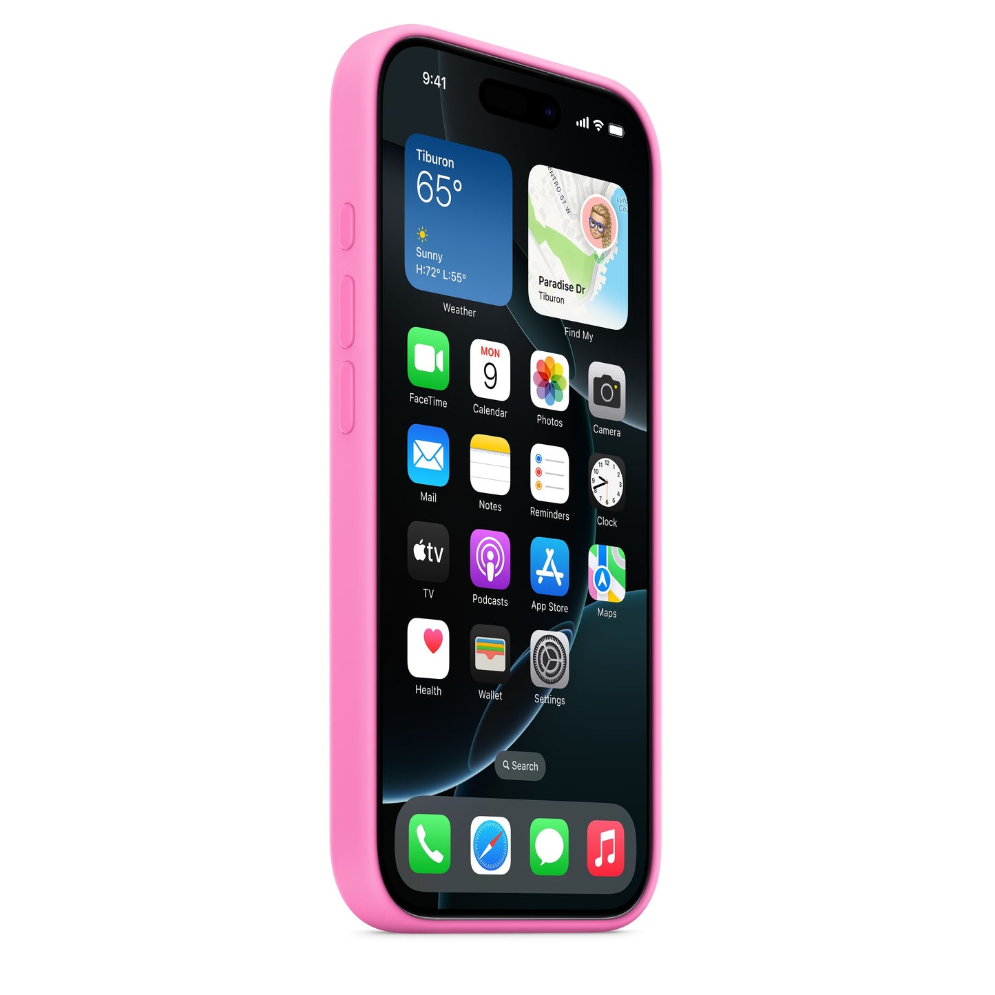 Apple iPhone 16 Pro Silikon Case mit MagSafe, pfingstrose