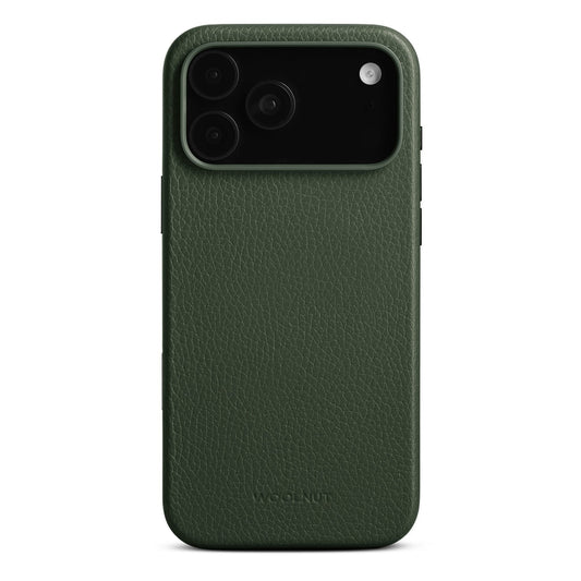 Woolnut Leder Case für iPhone 17 Pro Max - Grün