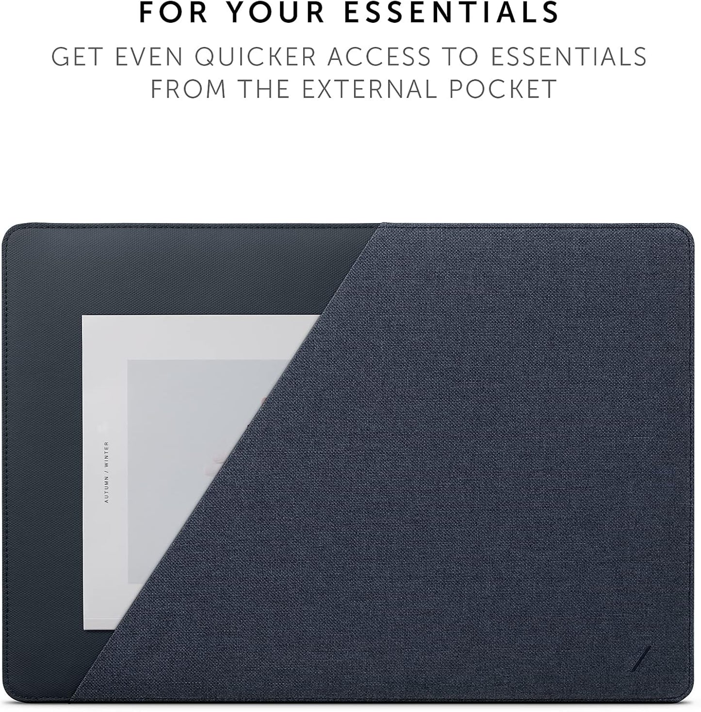 Native Union Stow Slim Sleeve mit Magnetverschluss, 13 Zoll MacBook, indigoblau