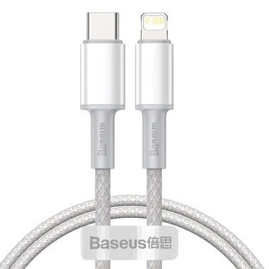 Baseus USB-C auf Lightning 2m PD Kabel 20W USB 2.0
Weiß