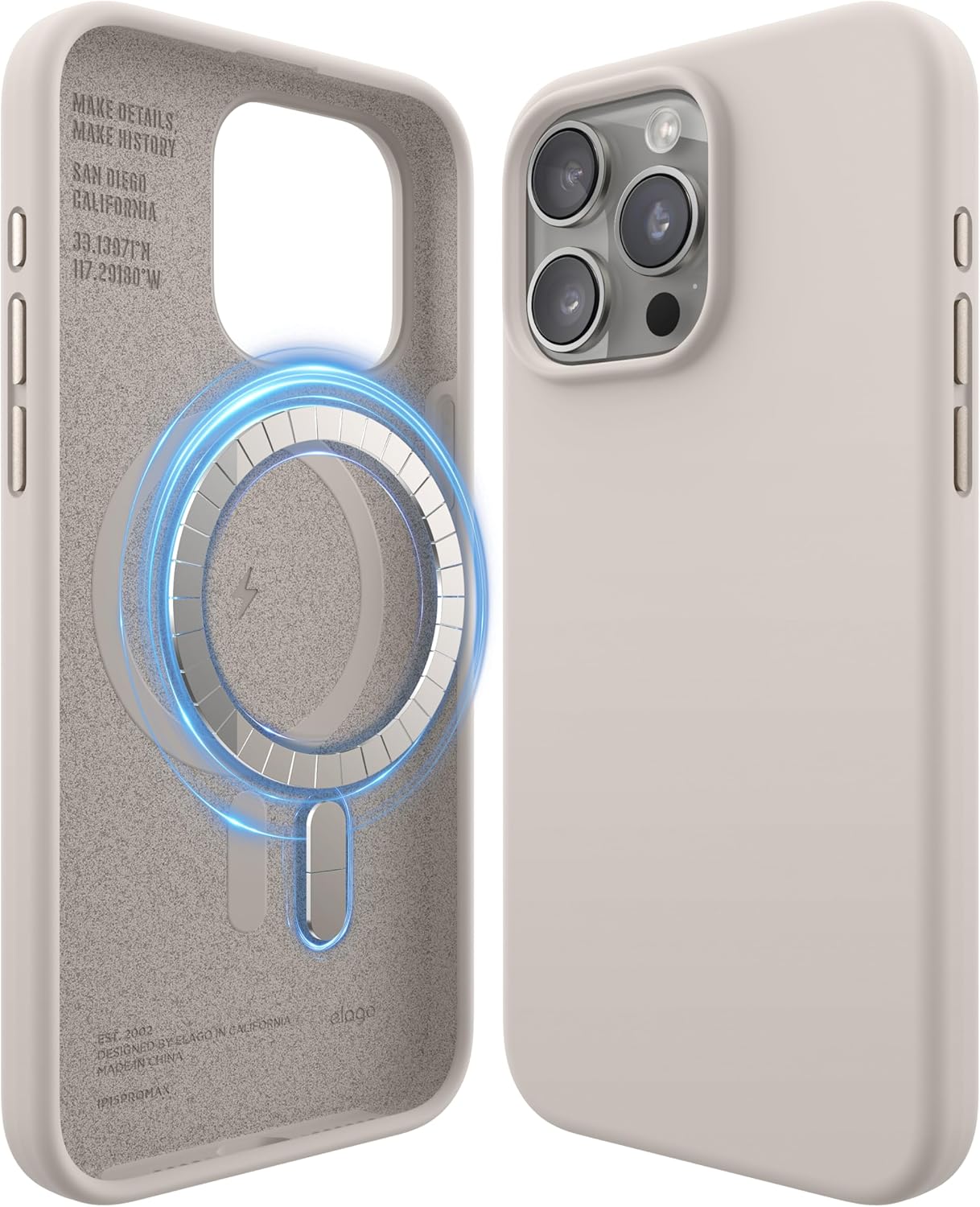 Elago Clear MAGNETIC SILICONE CASE for iPhone 16e (2025) - Stone