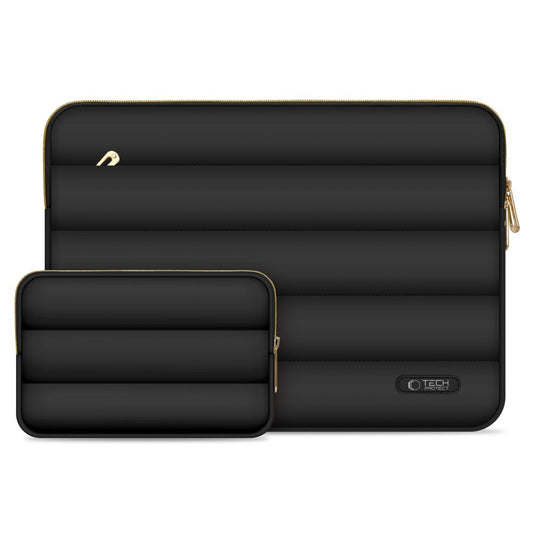 Tech-Protect Puffy Sleeve für MacBook Air/Pro 13“/14“ inklusive Organizer - Schwarz