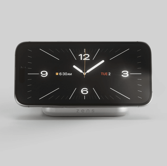 Zens Aluminium Series Magnetic Nightstand Wireless Charger -weiss