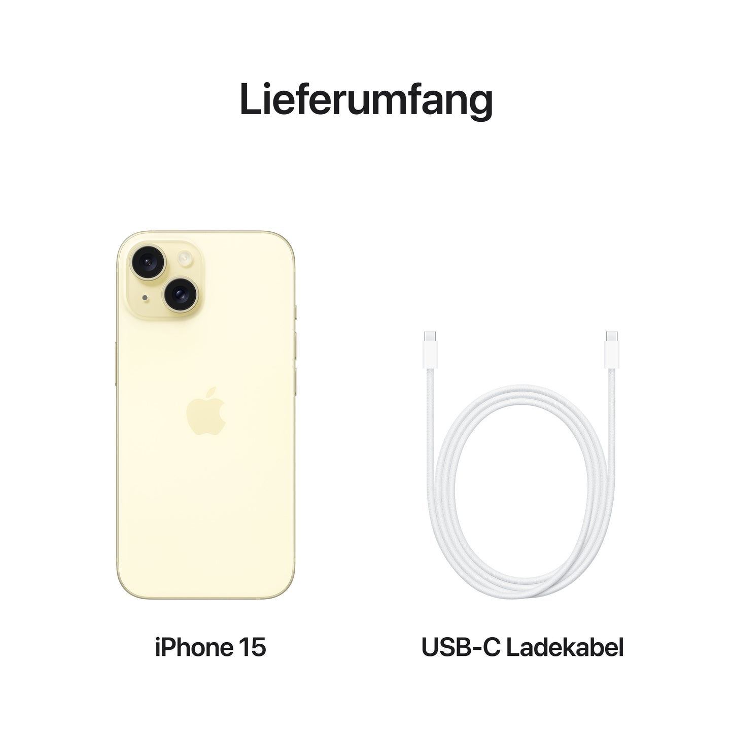 iPhone 15, 512GB, gelb