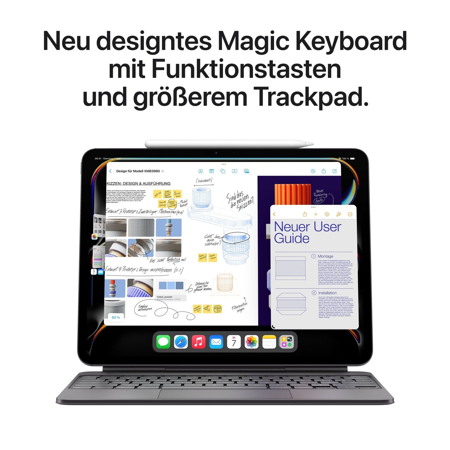 Apple iPad Pro 11 Zoll Wi-Fi mit Standardglas, 512GB, silber