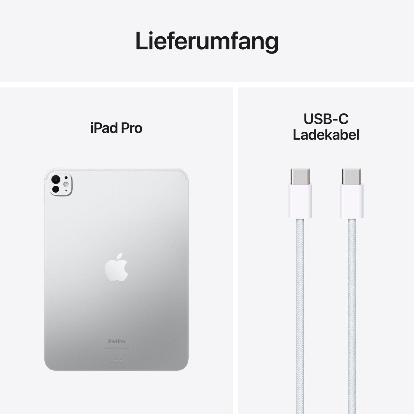 Apple iPad Pro 11 Zoll Wi-Fi mit Standardglas, 512GB, silber