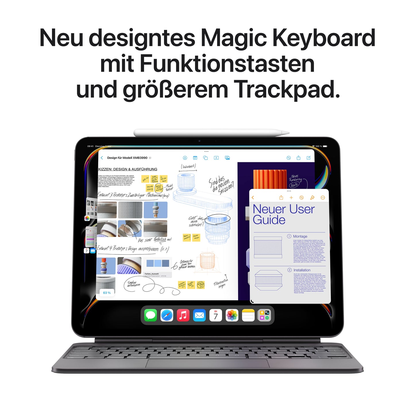 Apple iPad Pro 13 Zoll Wi-Fi + Cellular mit Nanotexturglas, 1TB, space schwarz