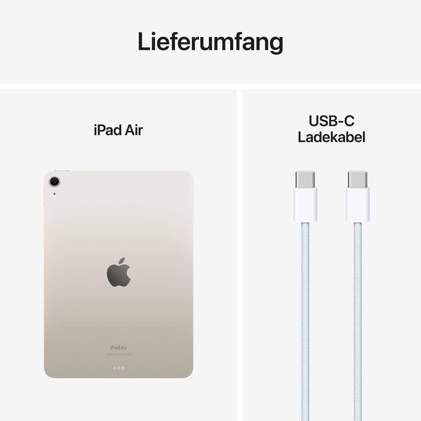 Apple iPad Air 11 Zoll Wi-Fi, 512GB, polarstern