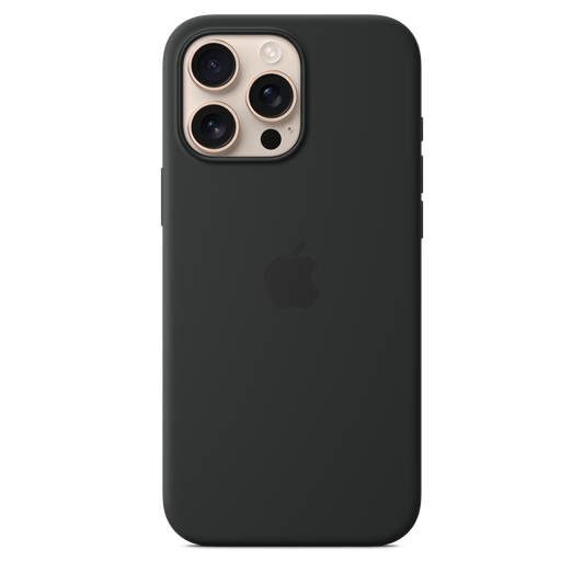 Apple iPhone 16 Pro Max Silikon Case mit MagSafe, schwarz