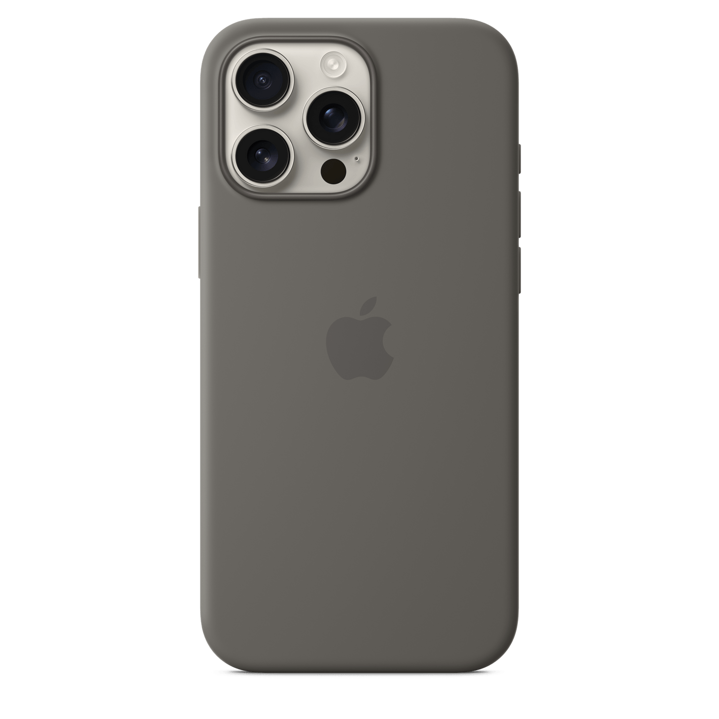 Apple iPhone 16 Pro Max Silikon Case mit MagSafe, steingrau