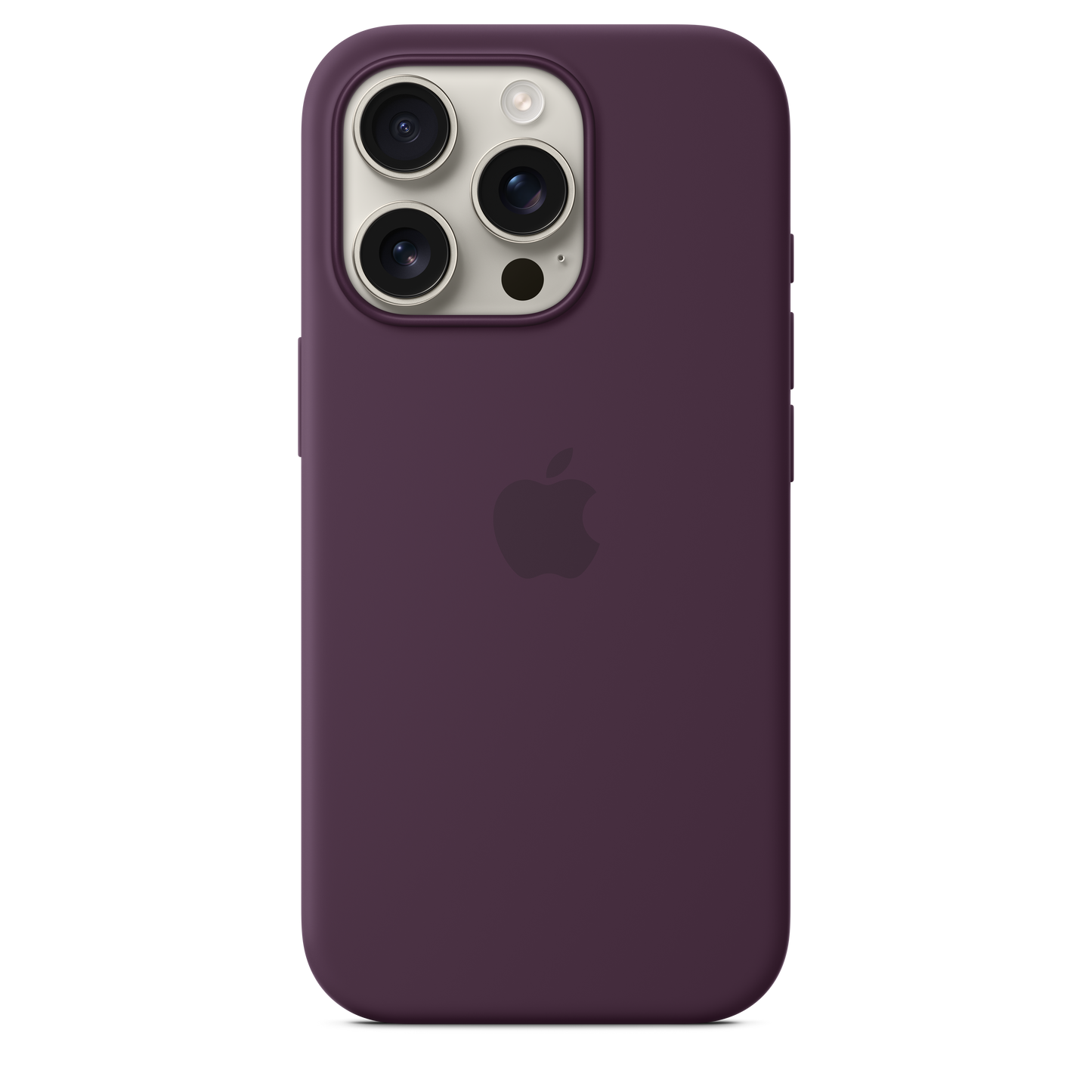 Apple iPhone 16 Pro Silikon Case mit MagSafe, pflaume