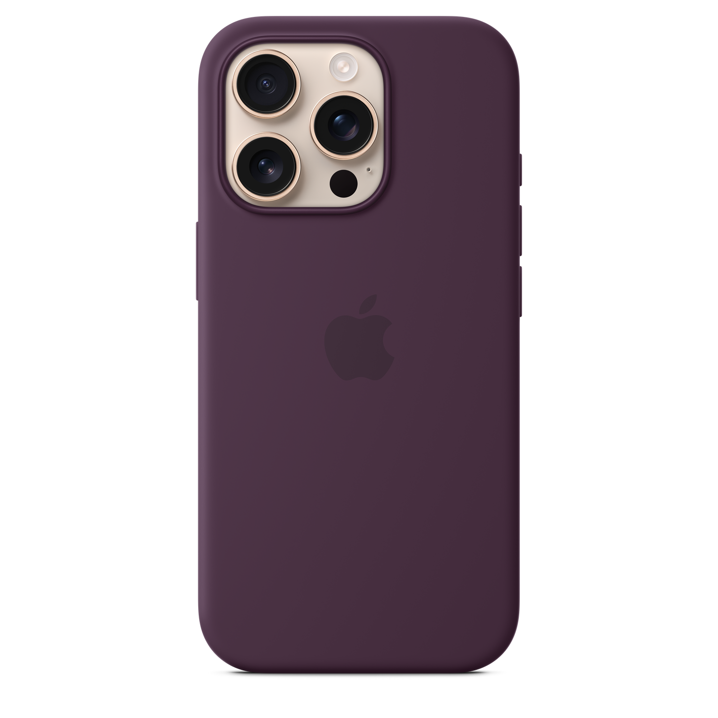 Apple iPhone 16 Pro Silikon Case mit MagSafe, pflaume