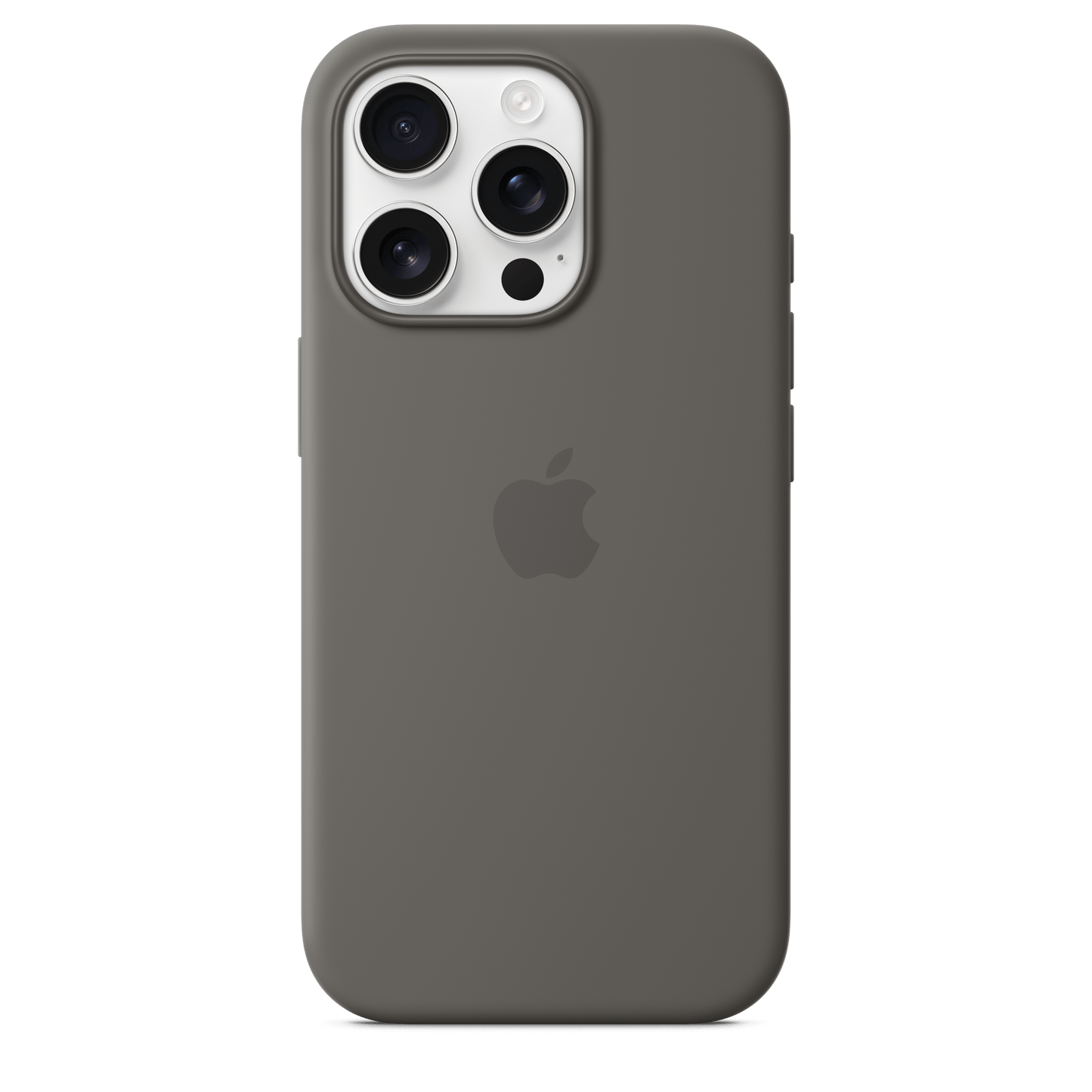 Apple iPhone 16 Pro Silikon Case mit MagSafe, steingrau