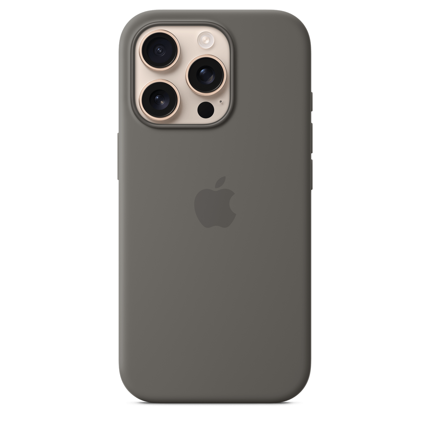 Apple iPhone 16 Pro Silikon Case mit MagSafe, steingrau