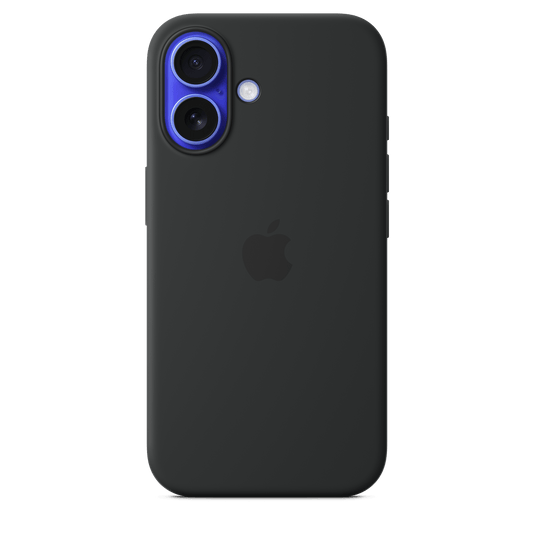 Apple iPhone 16 Silikon Case mit MagSafe, schwarz