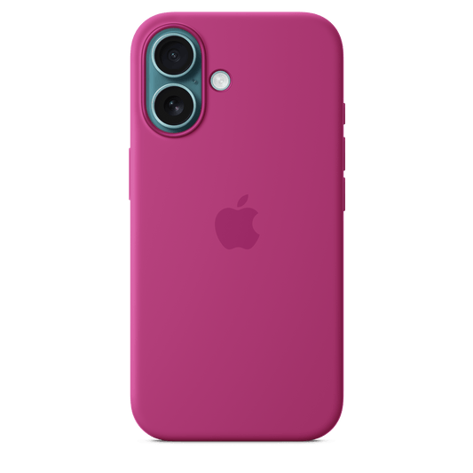 Apple iPhone 16 Silikon Case mit MagSafe, fuchsia