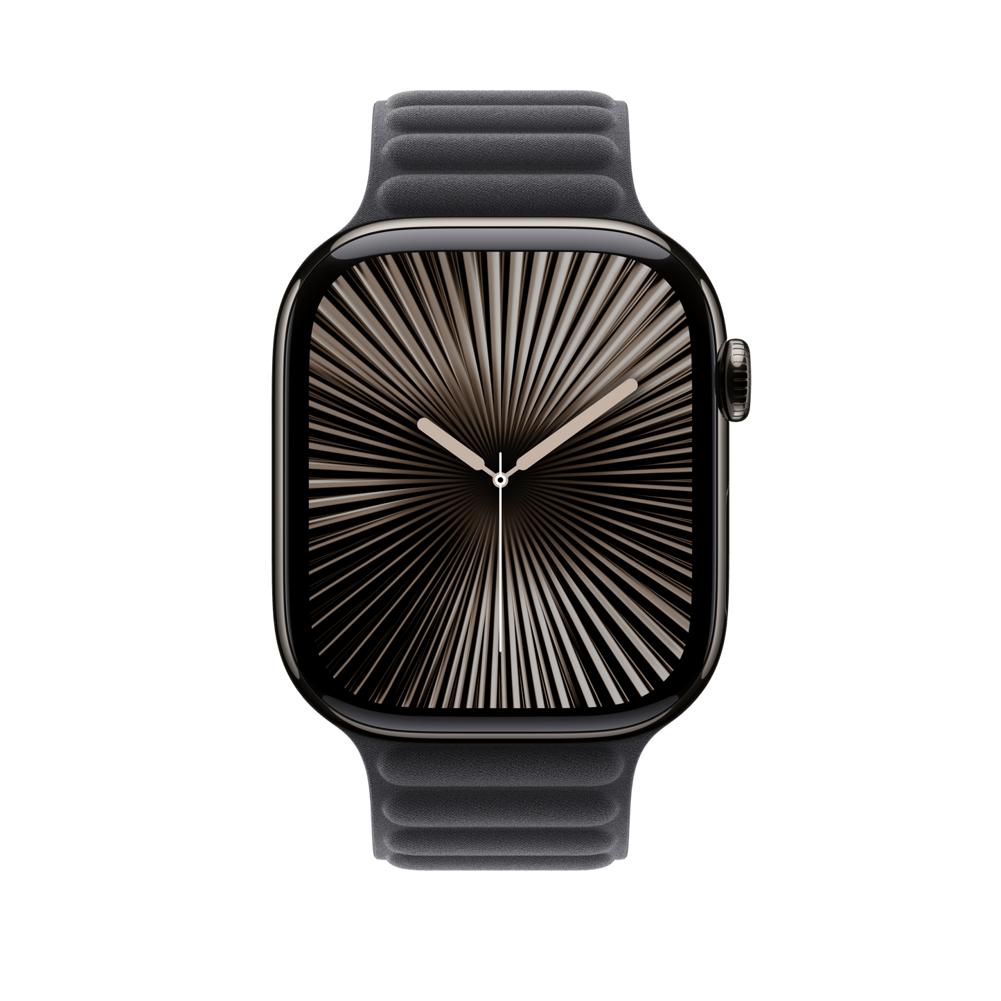 Apple Watch 46mm Armband mit Magnetverschluss, schwarz - M/L
