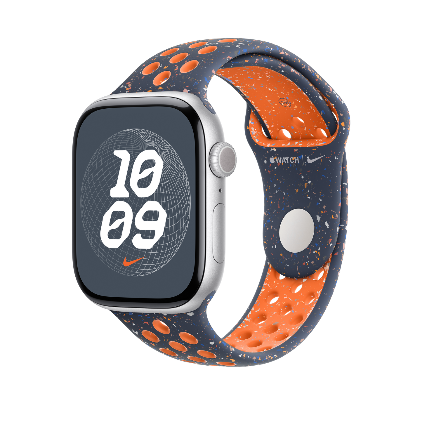 Apple Watch 46mm Nike Sportarmband, blue flame - M/L