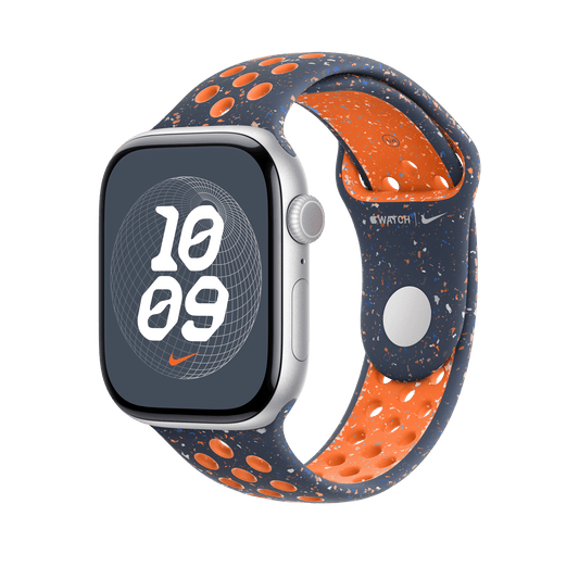 Apple Watch 46mm Nike Sportarmband, blue flame - S/M