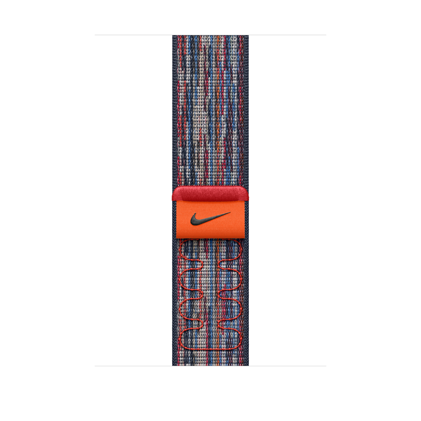 Apple Watch 46mm Nike Sport Loop, blau/rot