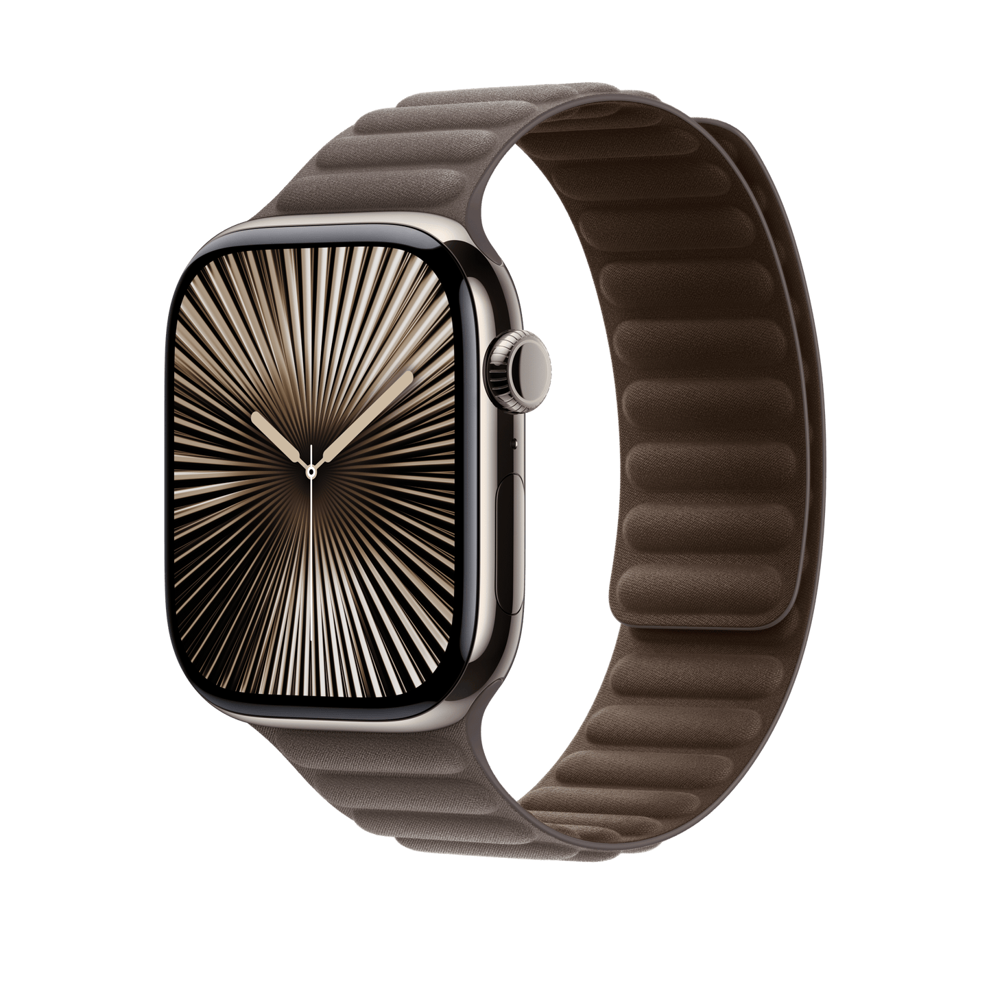 Apple Watch 46mm Armband mit Magnetverschluss, dunkeltaupe - M/L