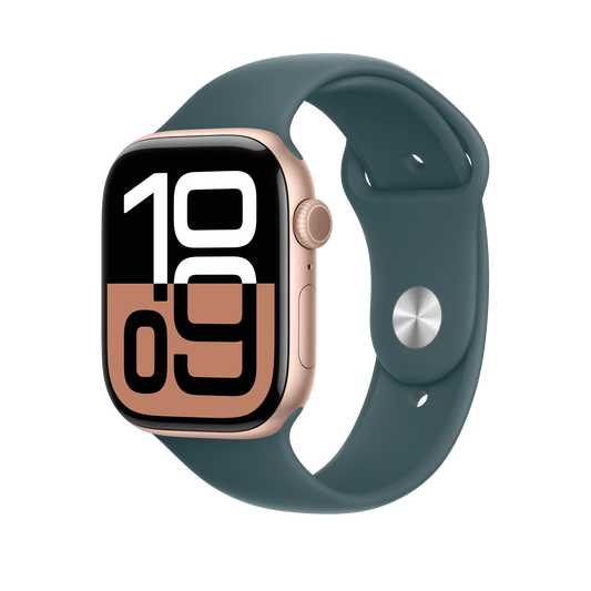 Apple Watch 46mm Sportarmband, seegrün - S/M