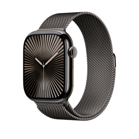 Apple Watch 46mm Milanaise-Armband, schiefer - S/M