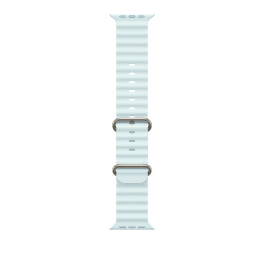 Apple Watch 49mm Ocean-Armband, kristallblau - Gehäusefarbe natur