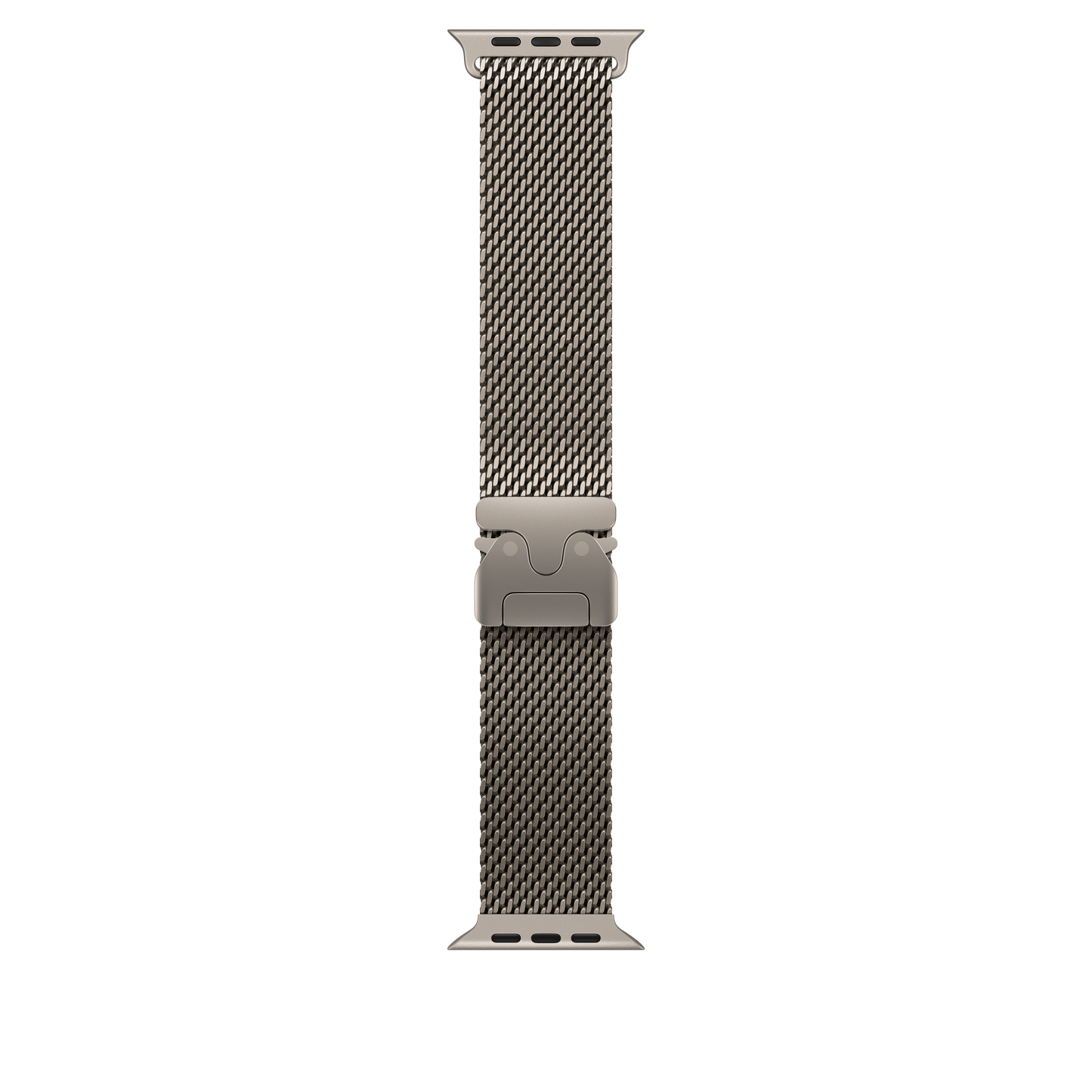 Apple Watch 49mm Milanaise Armband, Titan natur - large