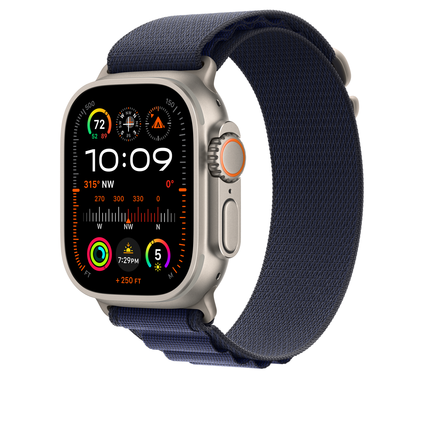 Apple Watch 49mm Alpin-Loop, marine - medium - Gehäusefarbe natur