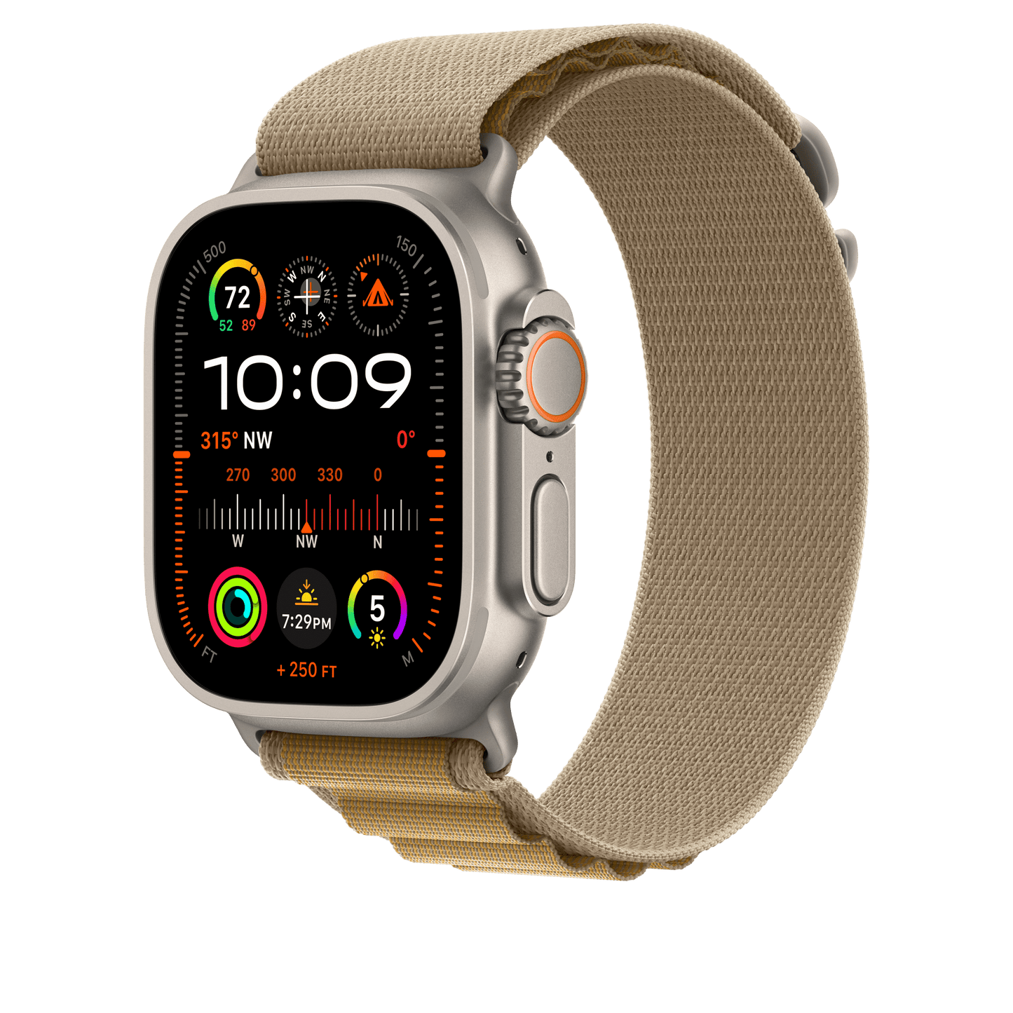 Apple Watch 49mm Alpin-Loop, mandel - large - Gehäusefarbe natur