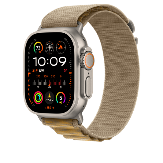 Apple Watch 49mm Alpin-Loop, mandel - large - Gehäusefarbe natur