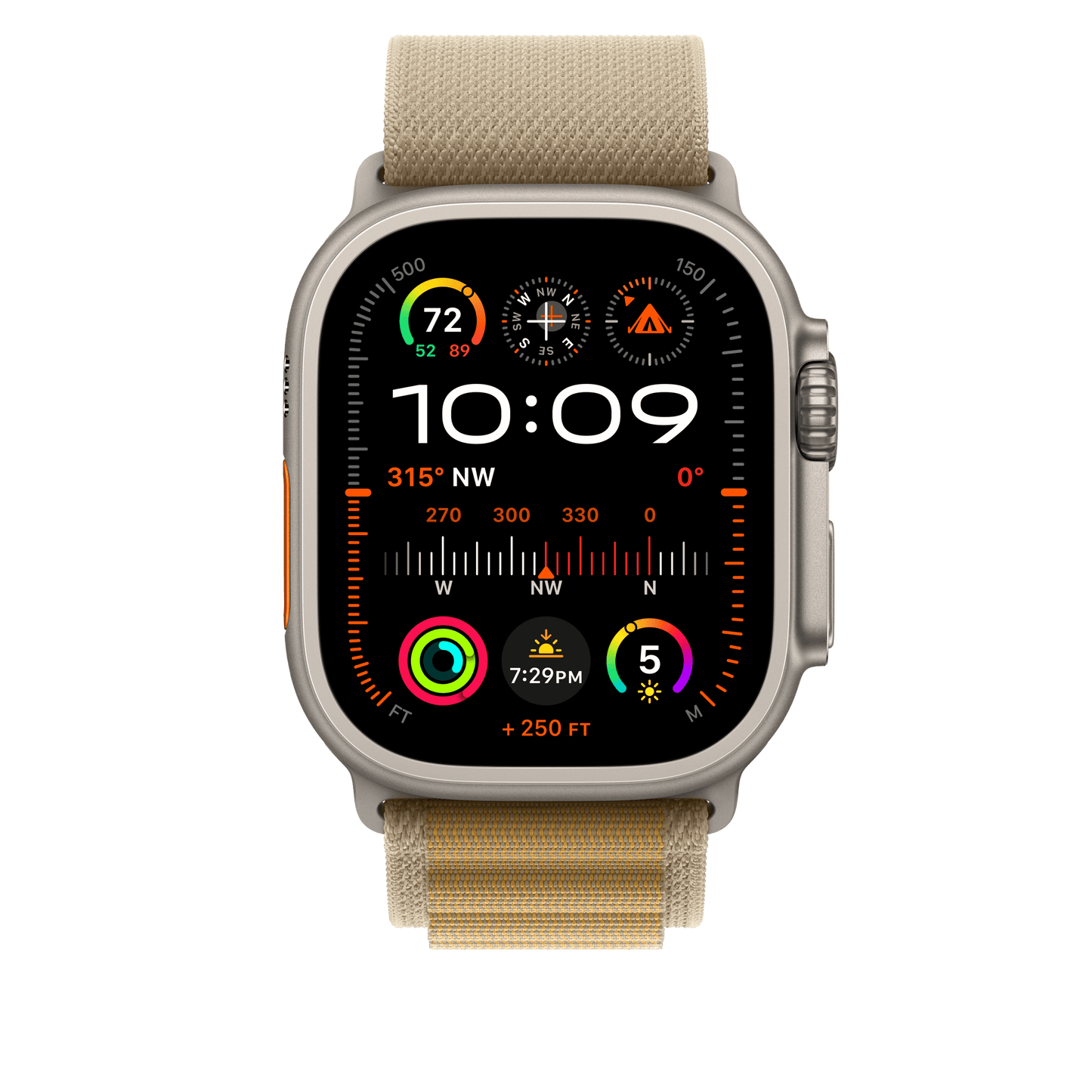 Apple Watch 49mm Alpin-Loop, mandel - large - Gehäusefarbe natur