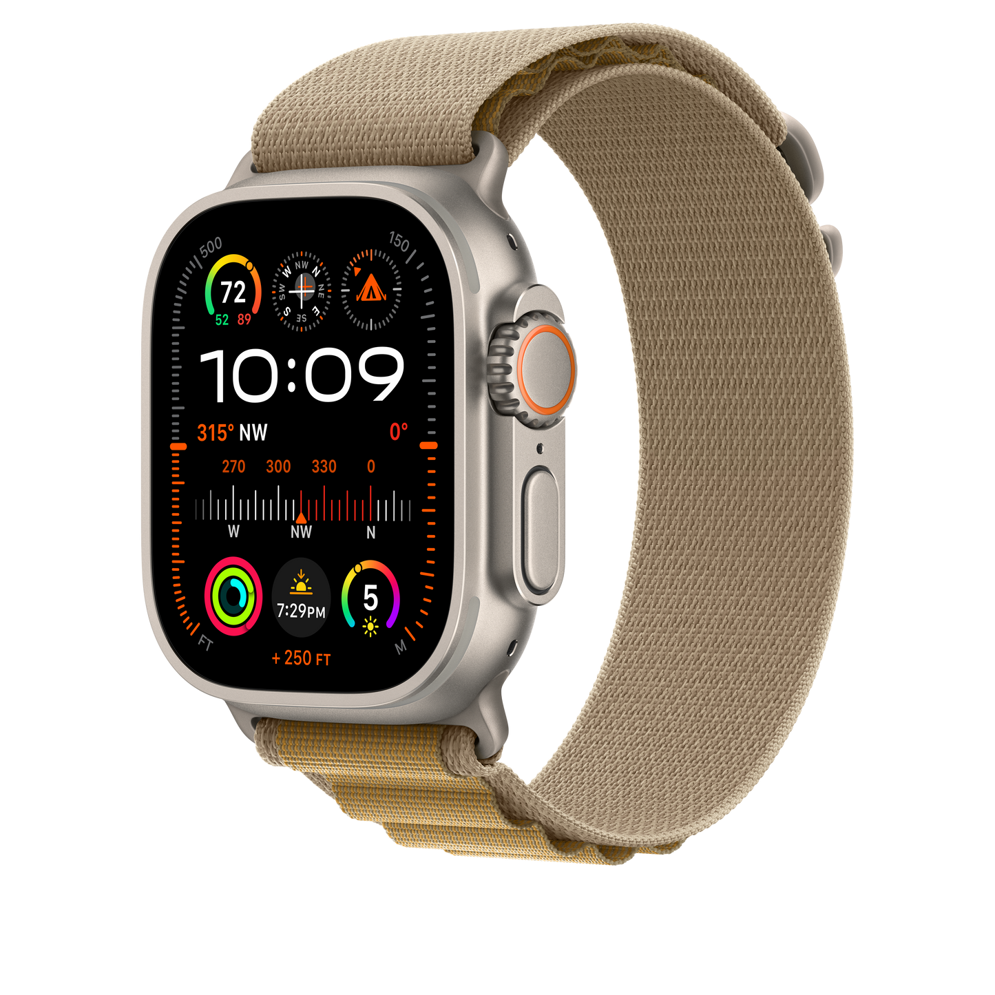 Apple Watch 49mm Alpin-Loop, mandel - small - Gehäusefarbe natur
