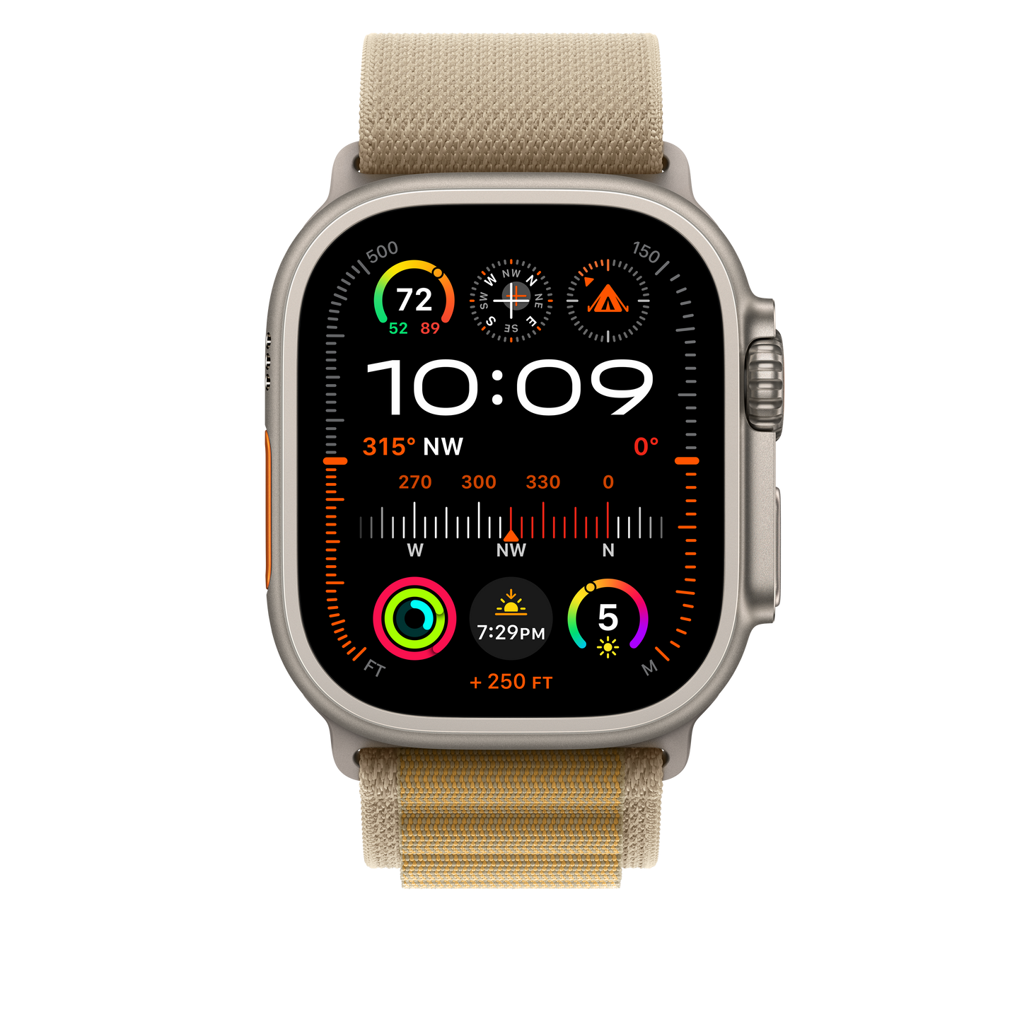 Apple Watch 49mm Alpin-Loop, mandel - small - Gehäusefarbe natur